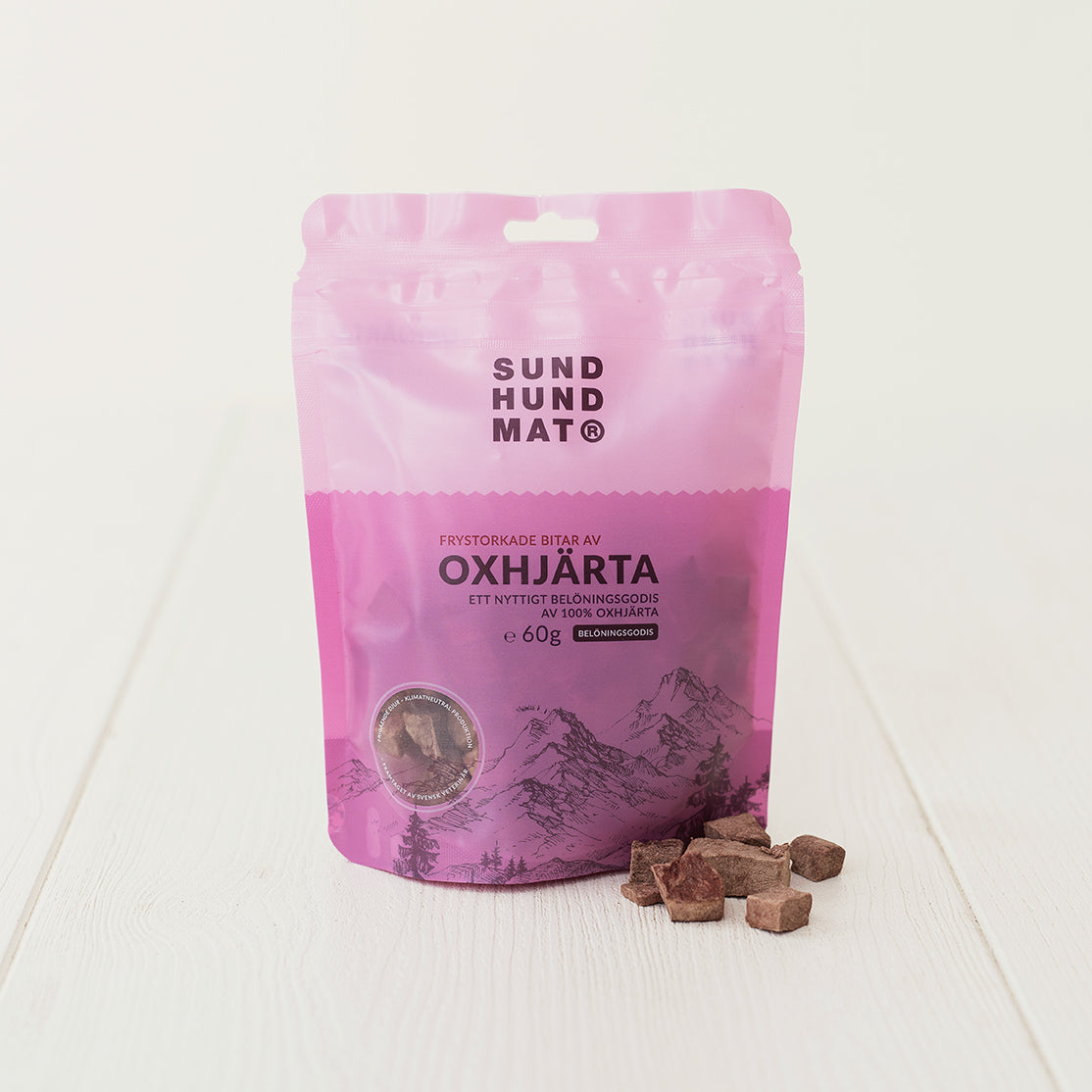 Sund Hundmat - Frystorkat Oxhjärta
