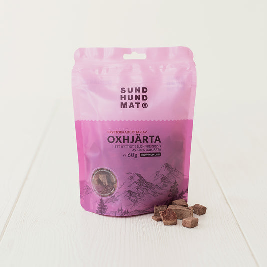 Sund Hundmat - Frystorkat Oxhjärta
